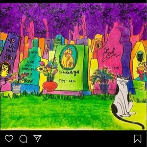Père Lachaise Cemetary Psychedelic Art